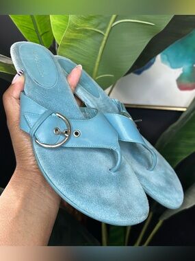 Y2k Aerosoles Thong Sandals with Kitten Heel